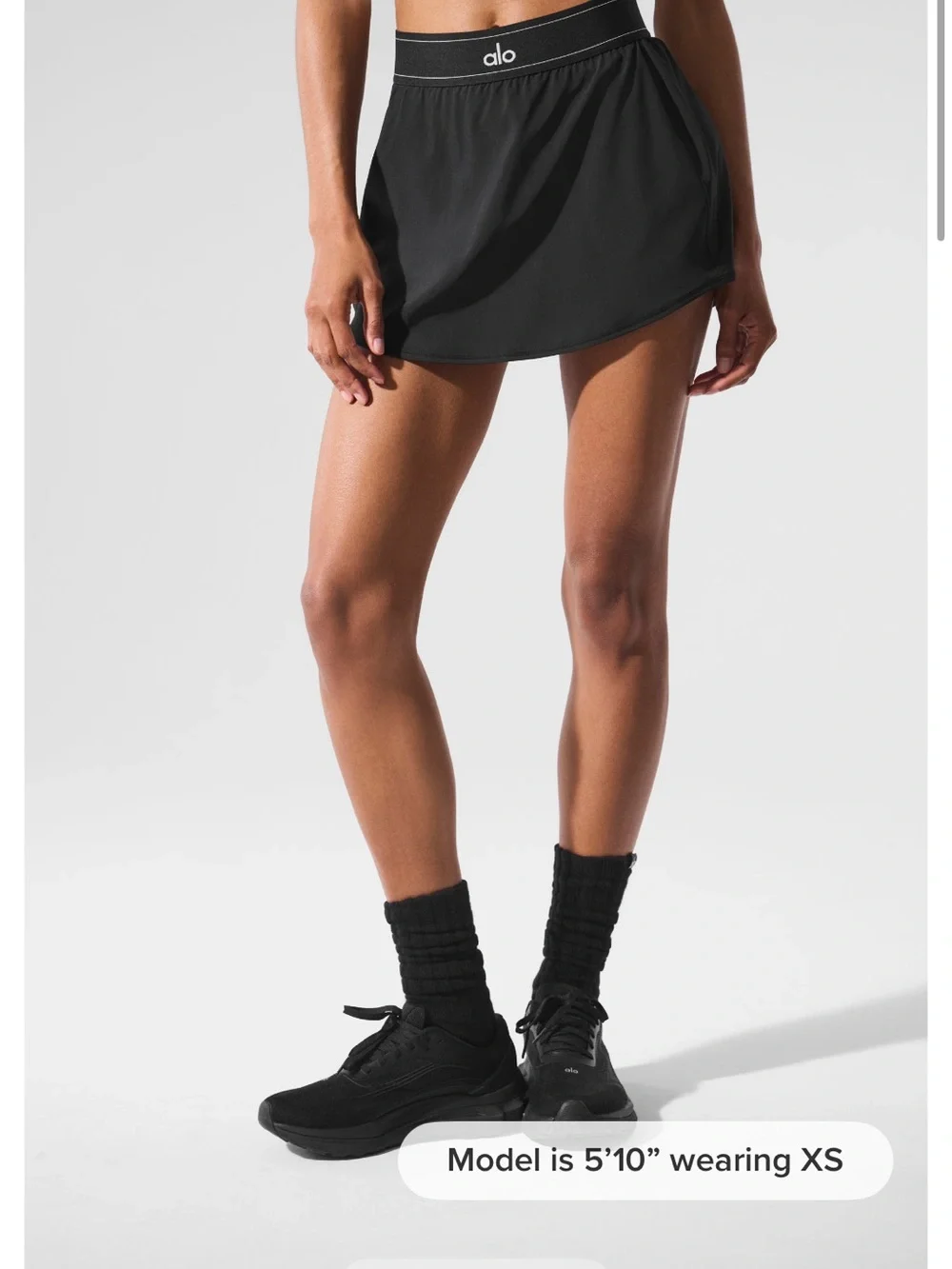 ALO Match Point Tennis Skirt - Black S